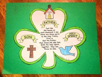 St. Patrick's Day Color and cut Trinity Shamrock Clover | TpT