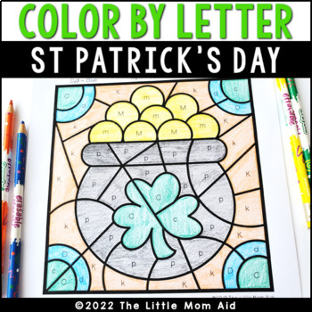 Preview of St Patrick’s Day Color by Letter - St Patty's Day Alphabet Coloring Pages
