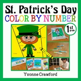 St. Patrick's Day Color by Number 1st grade Color by Addit