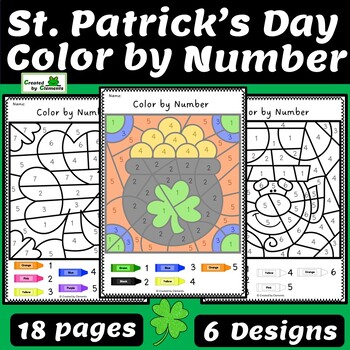 St. Patrick's Day Color by Number | St. Paddy's Day Coloring Activity ...