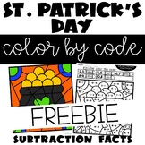 St. Patrick's Day Color by Number Subtraction