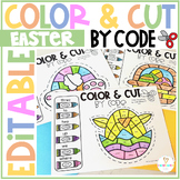 Easter Color by Sight Word's Printables Editable Spring Co
