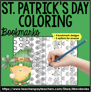 Preview of St. Patrick's Day Coloring Bookmarks