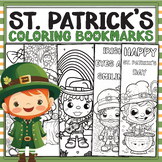 St. Patrick's Day Coloring Bookmarks | Leprechaun St Patty