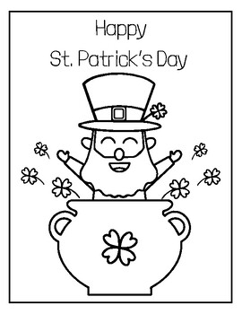 Preview of St. Patrick's Day Coloring Page