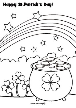 St. Patrick's Day Coloring Page by Maple Leaf Learning | TPT