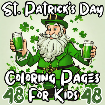 Preview of St. Patrick's Day Coloring Pages - Sheets - Leprechauns, Shamrocks, Rainbows