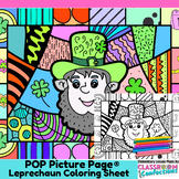 Leprechaun Coloring Page Cute St. Patrick's Day Pop Art Co