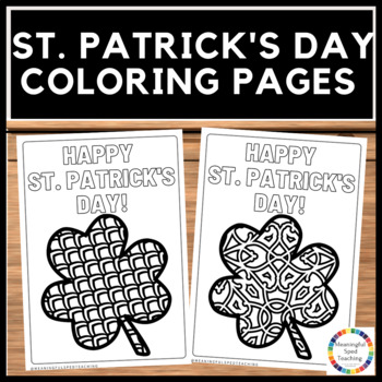 Preview of St. Patrick's Day Coloring Page Doodles Activity NO PREP