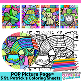 St. Patrick's Day Coloring Pages BUNDLE Fun Pop Art Colori