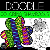 St. Patrick's Day Coloring Pages: Doodle Shape Shamrock {M
