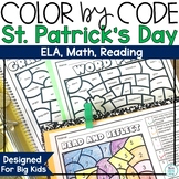 St. Patrick's Day Coloring Pages March Color by Number Rea