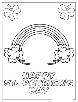 Preview of St. Patrick's Day Coloring Pages Interactive Coloring Sheets  Writing Prompts