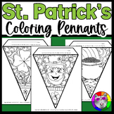 St. Patrick's Day Coloring Pages, Pennant Banner, Activity