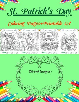 Preview of St. Patrick's Day Coloring Pages+Printable V.1 , 32 pages.
