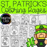 St. Patrick's Day Coloring Pages (+ writing papers) {Creative Clips Clipart}
