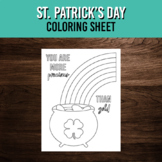 St. Patrick's Day Coloring Sheet - "You Are More Precious 