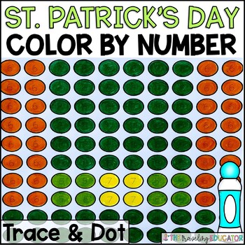 Preview of St. Patrick's Day Coloring Sheets | Color by Number Dot Marker Worksheets