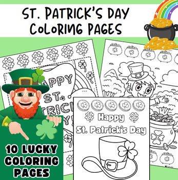 Preview of St. Patrick's Day Coloring Sheets| Leprechaun Coloring Activity| Coloring Pages