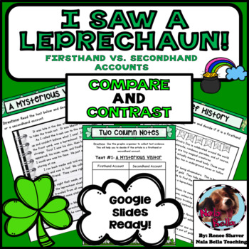 Preview of St. Patrick's Day Compare and Contrast Firsthand and Secondhand Accounts