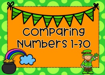 Preview of St. Patrick's Day Comparing Numbers Boom Card