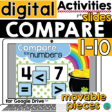St Patrick's Day Comparing Numbers to 10 Activity for Goog