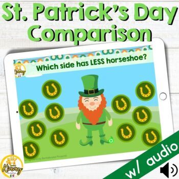 Preview of St. Patrick's Day Comparison Comparative Adjectives Boom Cards