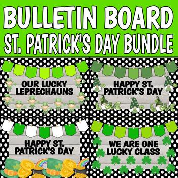 Preview of St. Patrick's Day Complete Bulletin Board Kit BUNDLE with 4 Bulletin Board Sets