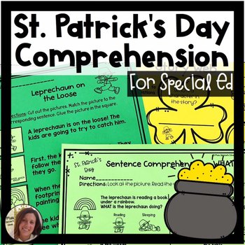 Preview of St. Patrick's Day Comprehension for Special Ed | Special Education Resource