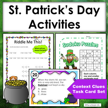 Preview of St. Patrick's Day Context Clues and Activity Packet