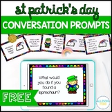FREE St Patrick's Day Conversation Prompts, Writing Prompt