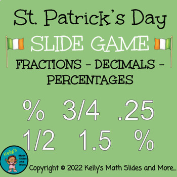 Preview of St. Patrick's Day - Convert Fractions Decimals and Percentages Game