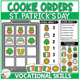 St. Patrick's Day Cookie Orders Vocational Activity Life Skills
