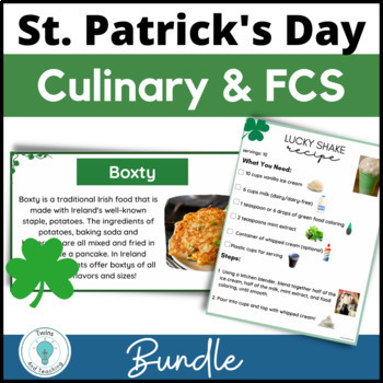 Preview of St. Patrick's Day Activities and Food Labs for FACS and Culinary Arts FCS