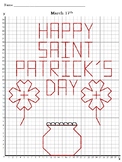 St. Patrick's Day Coordinate Grid Picture (Quadrant 1 Only)