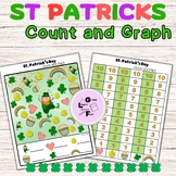 St Patrick's Day Count and Graph Math Game for Kindergarten