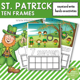 St. Patrick's Day Ten Frames Count and Write Activities