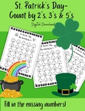 St. Patrick's Day Count by 2's, 3's and 5's activity