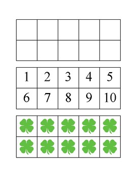 Preview of St. Patrick's Day Counting Activity Montessori