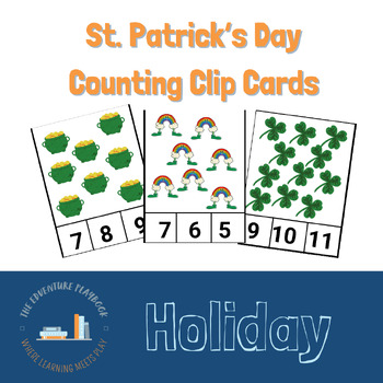 Preview of St. Patrick's Day Counting Clip Cards