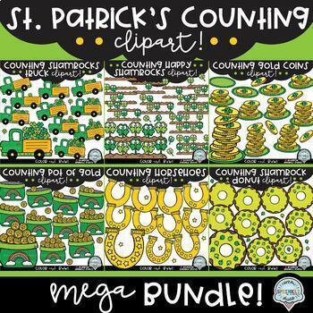 Preview of St. Patrick's Day Counting Clipart SUPER Bundle!