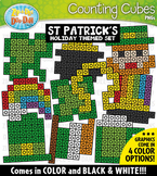 St. Patrick's Day Counting Cubes Clipart {Zip-A-Dee-Doo-Da