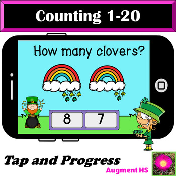 Preview of St Patrick's Day Counting Numbers 1 to 20 on Boom Cards™