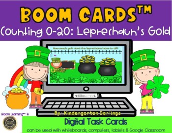 Preview of St. Patrick's Day -- Counting Sets 0-20: Leprechaun's Gold - Boom Cards