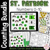 St Patrick's Day Counting Worksheets Numbers to 10 and Boo