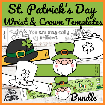 Preview of St. Patrick's Day Craft Bundle & St. Patty's Day Crown Templates
