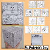 St Patrick's Day Craft Cube Math Pop Art Shamrock Coloring
