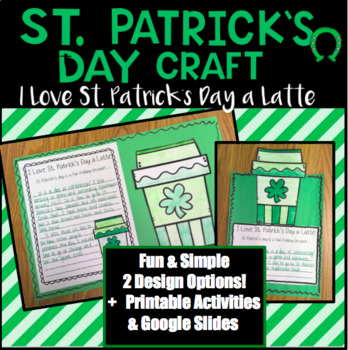 Preview of St. Patrick's Day Craft, Google Slides, Writing Prompts, Printables Easy No Prep