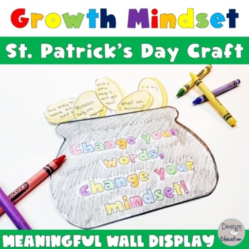 Preview of St Patrick's Day Craft | Growth Mindset Coloring Pages | Holiday Bulletin Board