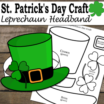 St. Patrick's Day crafts for kids - FREE Printable Leprechaun Hat